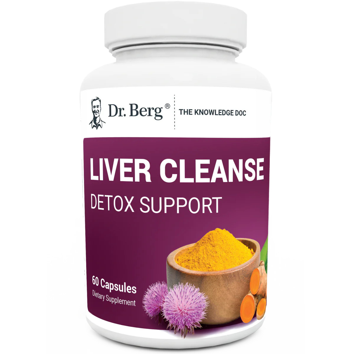 Liver Cleanse Detox Support Milk Thistle, Ox Bile & Choline - 60 Caps | Dr Berg