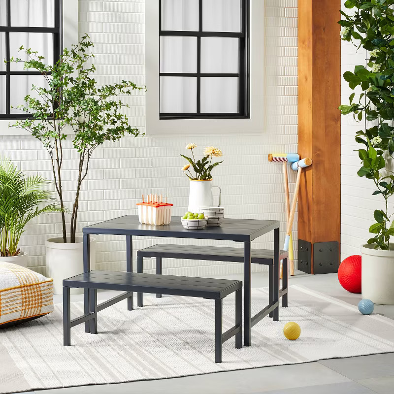 Tonal Stripe Indoor/Outdoor Hand Made Area Rug - Hearth & Hand™ with Magnolia | Target