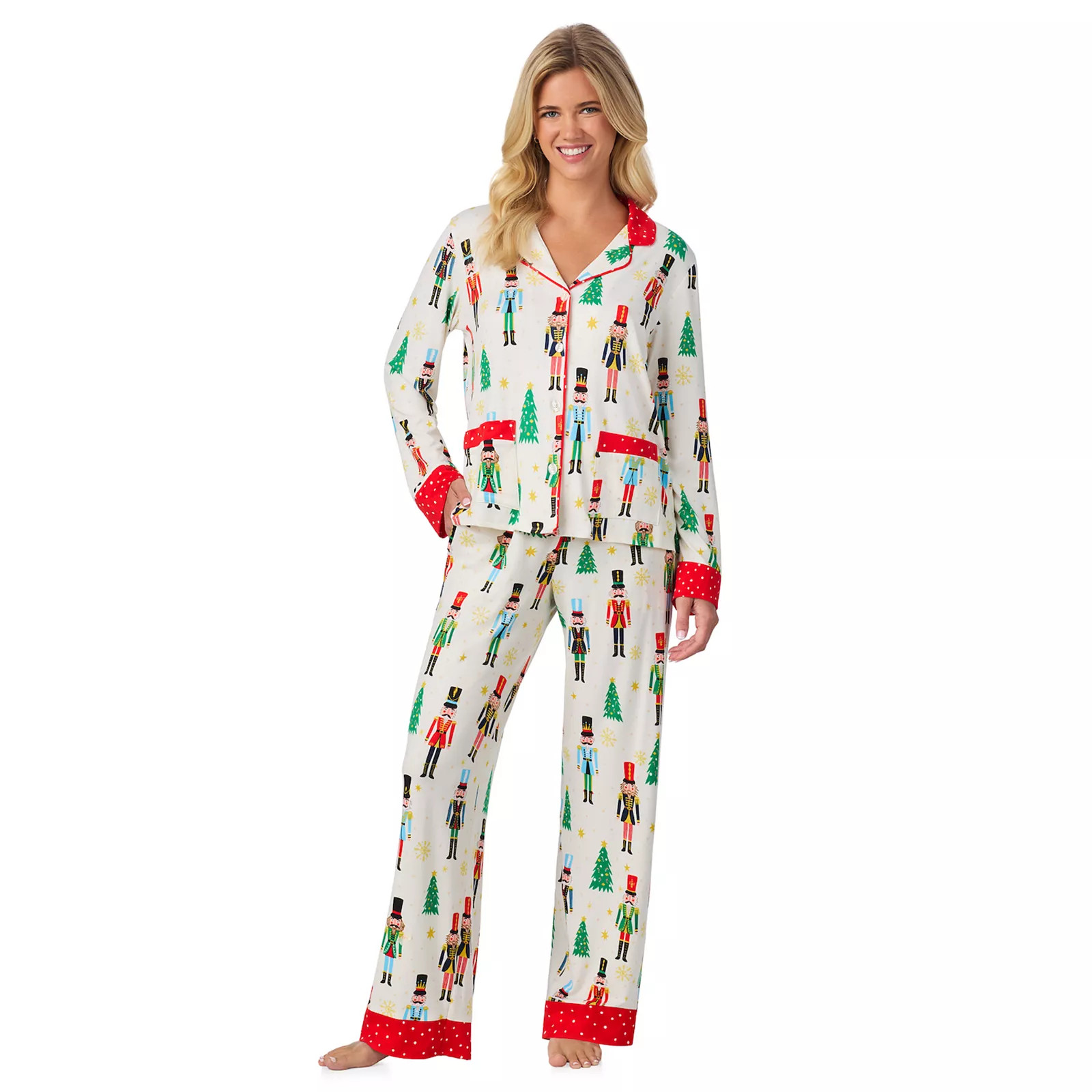 Women's Beauty Sleep Social 2-pc. Eloise Cozy Long Sleeve Pajama Top & Pajama Bottoms Set | Kohl's