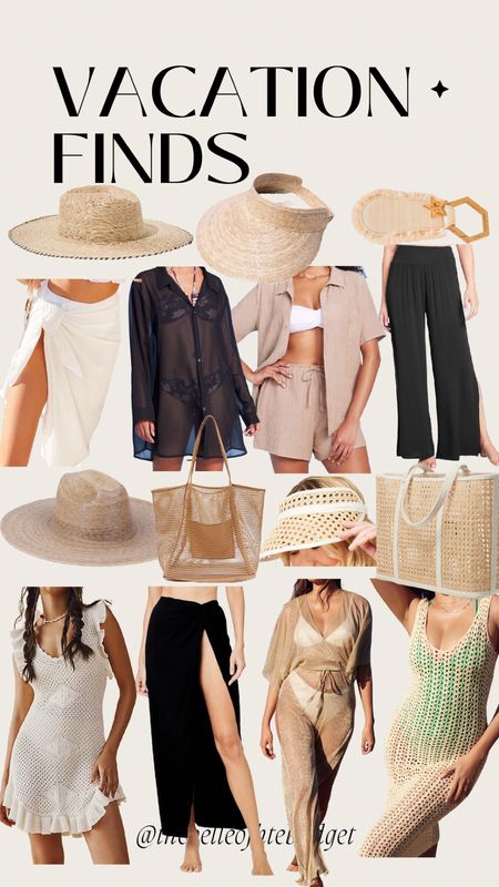 Vacation must haves - straw hat, visor, beach bag, coverup, swim, hat clip 

#LTKtravel #LTKitbag #LTKswim