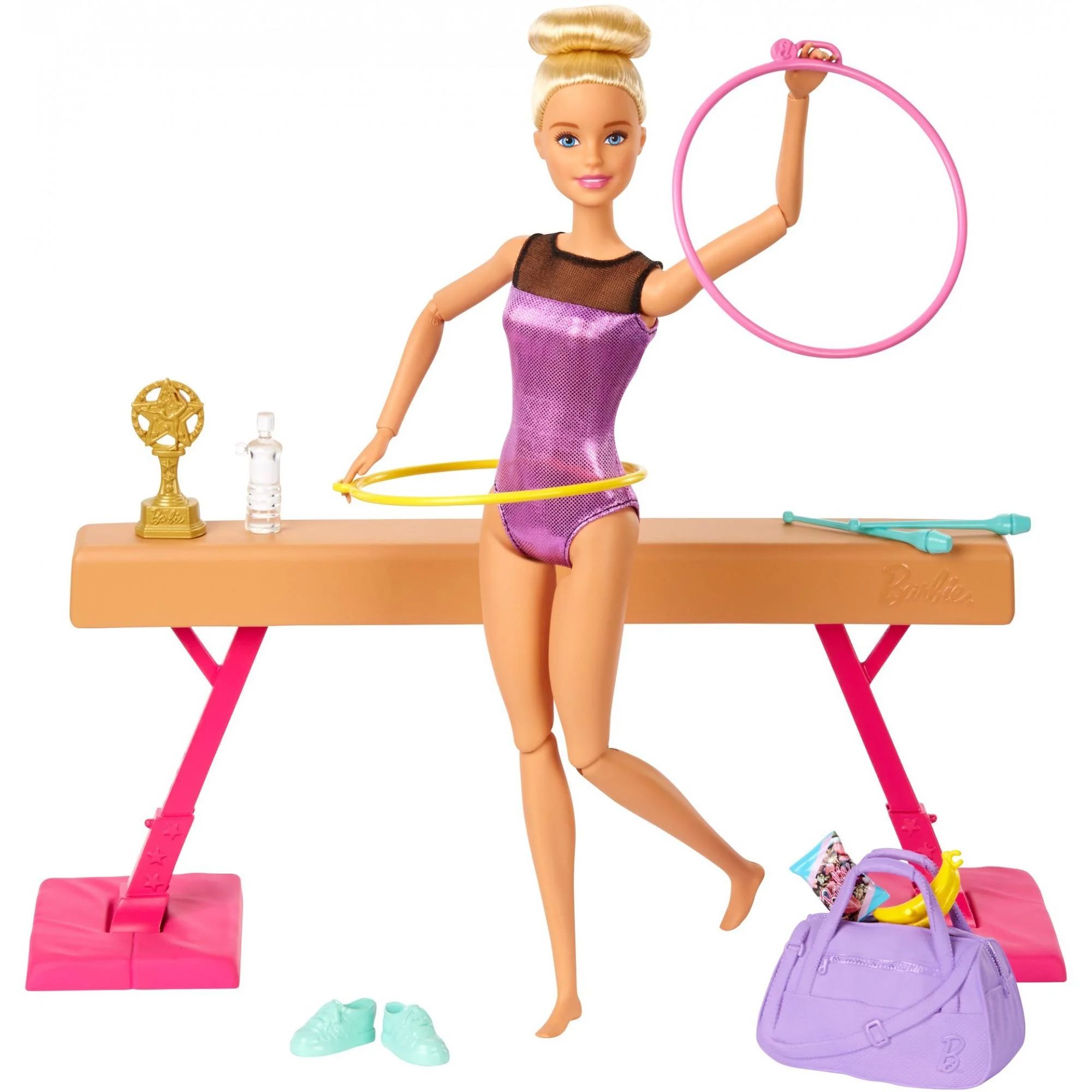 Barbie Gymnastics Playset With Doll, Balance Beam, 15+ Accessories | Walmart (US)