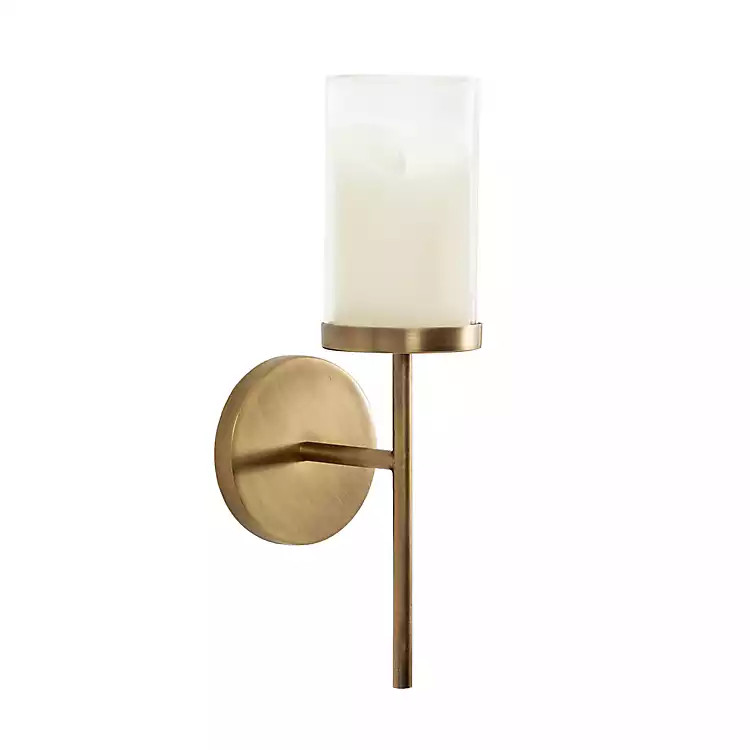Gold Metal Modern Torch Wall Sconce | Kirklands