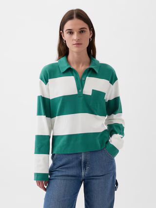 Cropped Rugby Polo Shirt | Gap (US)