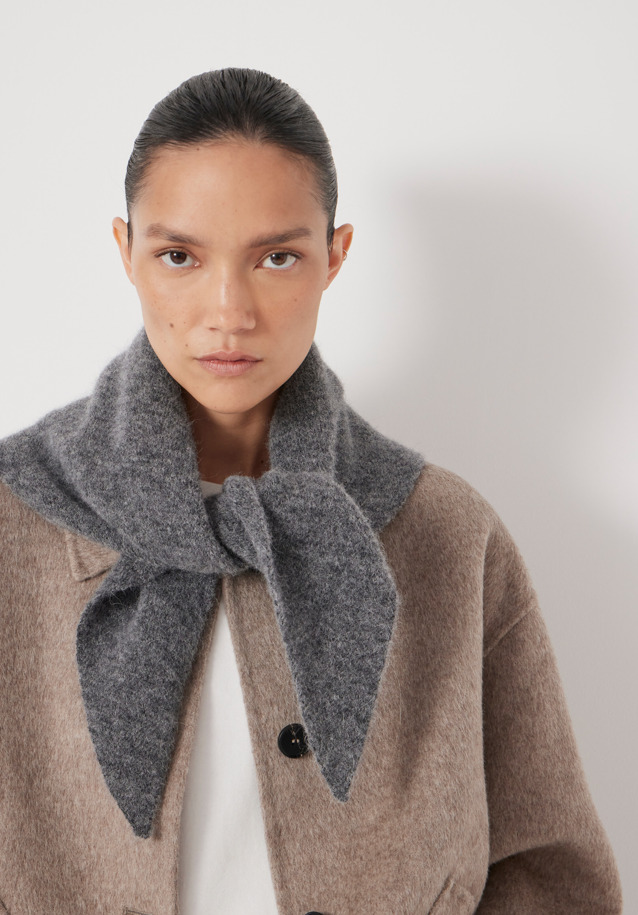 Wool Blend Triangle Scarf | Hush UK