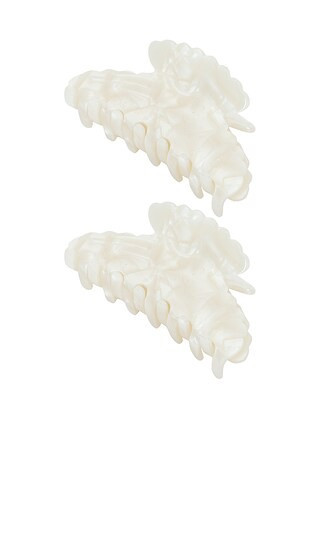 Loeffler Randall Yuri Pearl Resin Hair Clip in Ivory. | Revolve Clothing (Global)