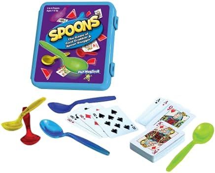 Spoons -- Classic Game Comes with Spoons Included and Case for Easy Carrying! -- Ages 7+ -- 3-6 P... | Amazon (US)