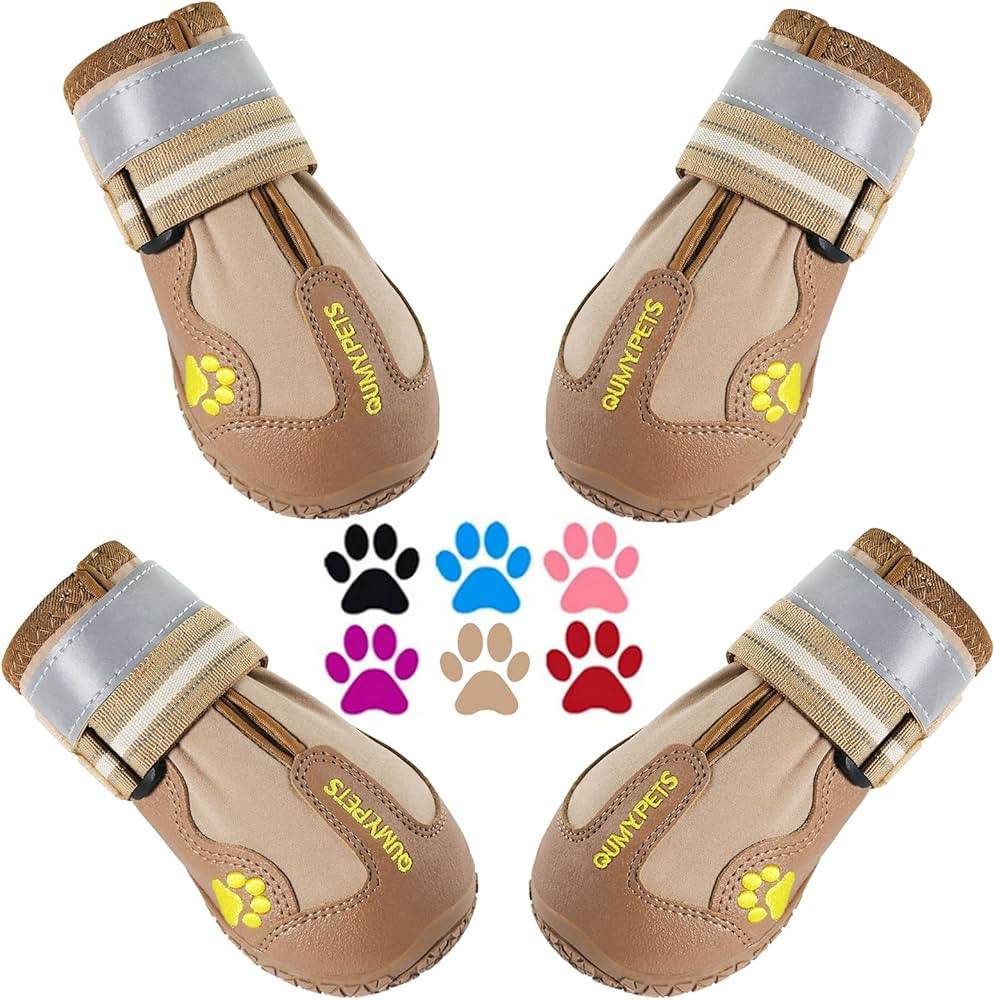 QUMY Dog Shoes for Large Dogs, Medium Dog Boots & Paw Protectors for Winter Snowy Day, Summer Hot... | Amazon (US)