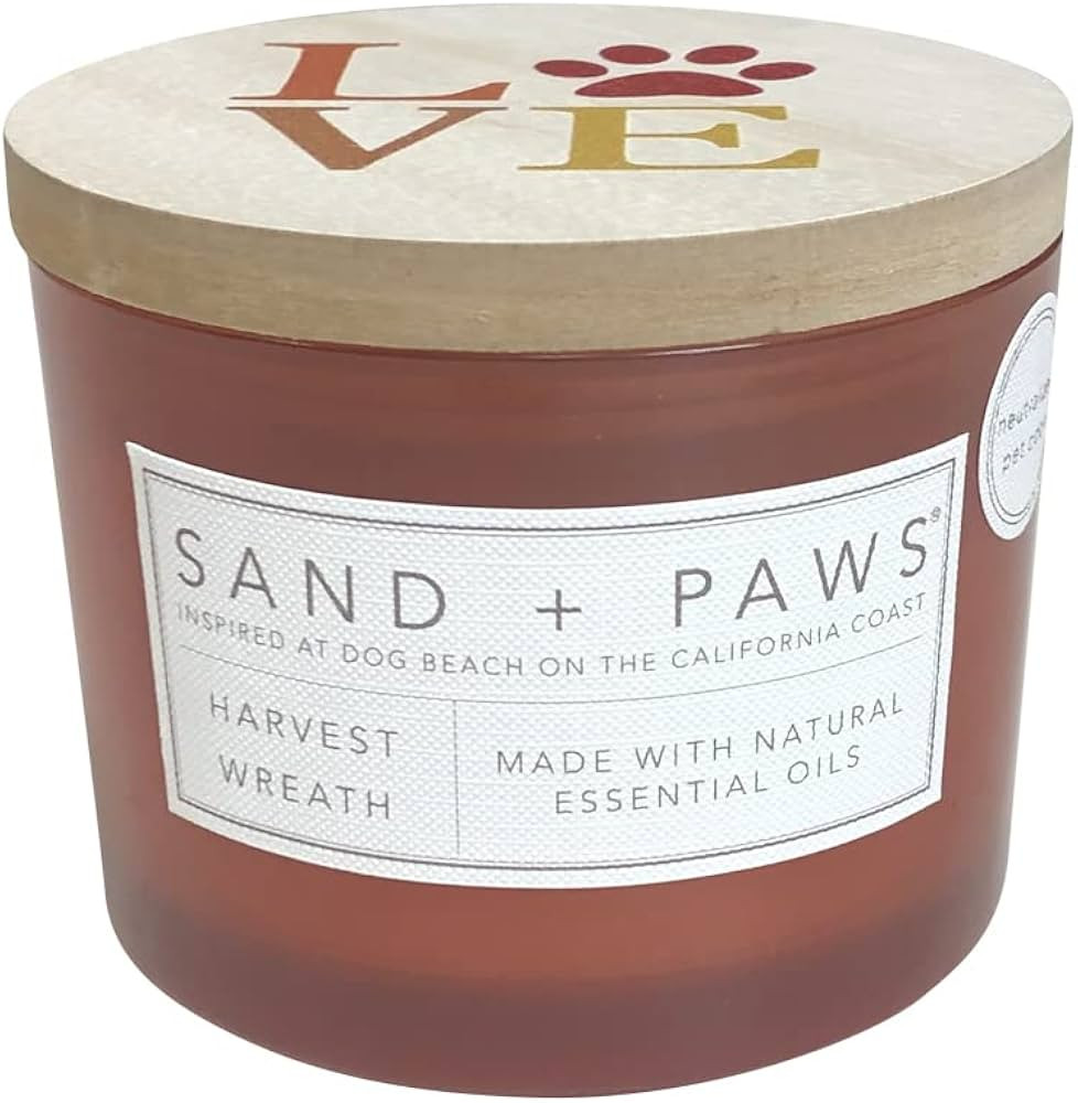 Sand + Paws Scented Candle - Harvest Wreath - Additional Scents and Sizes –Luxurious Air Freshe... | Amazon (US)