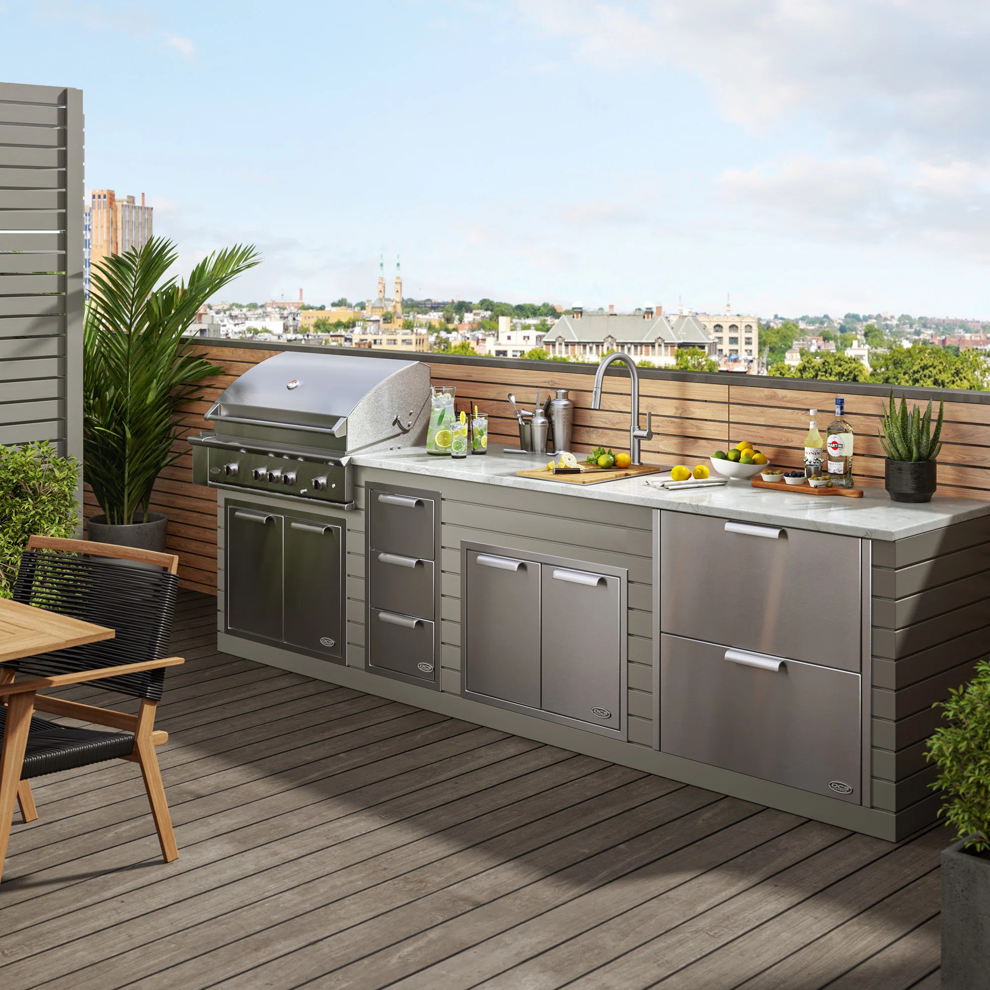 KRAUS Kore™ 15" L Outdoor Workstation Drop-In 16 Gauge Marine Grade T-316 Stainless Steel S... | Wayfair North America