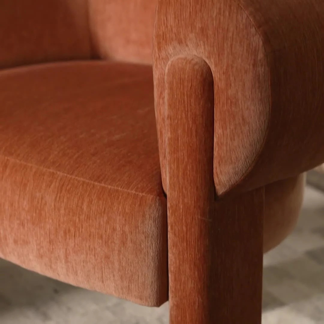 Everse 33.5" Velvet Lounge Chair - Melange Brown | Article