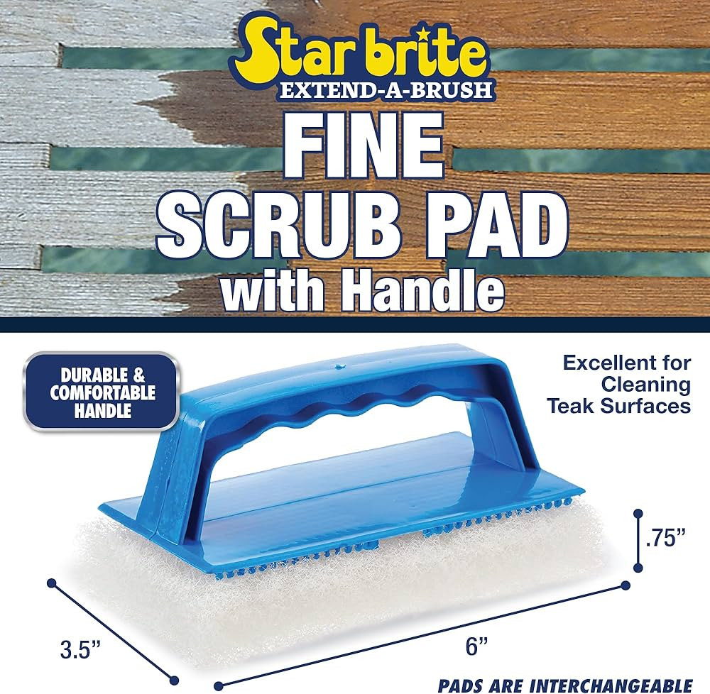 STAR BRITE Scrub Pad with Handle (Fine) White (040129) | Amazon (US)
