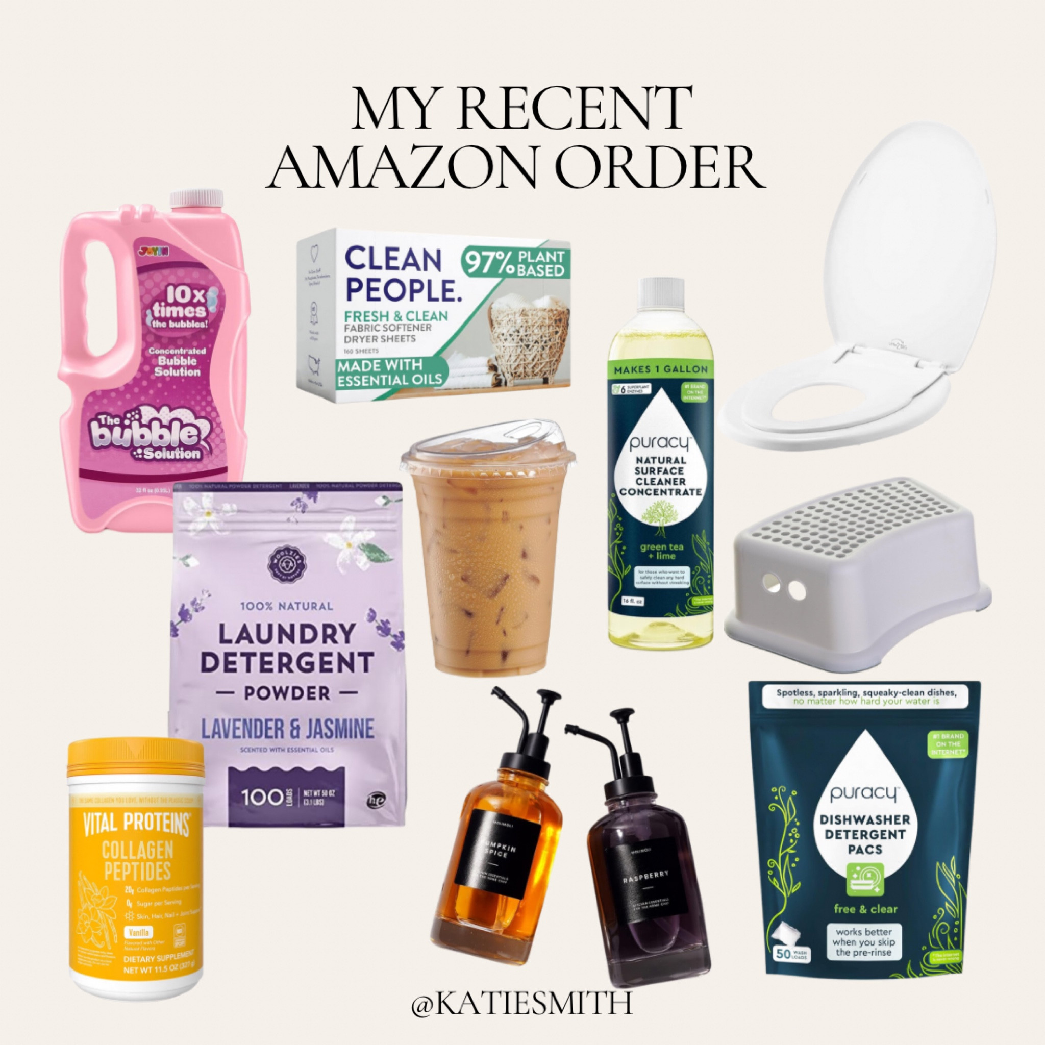 Recent Amazon order! 

Amazon | Amazon essentials | clean people dryer sheets | non toxic | non toxic dryer sheets | plastic coffee cups | collagen | puracy | puracy dishwasher pods | best dishwasher pods | best dryer sheets | toddler summer items | bubbles for toddler | potty training | potty training toilet seat | laundry detergent | non toxic laundry detergent | lavender laundry detergent | woolzies 

#LTKHome #LTKKids #LTKFindsUnder50