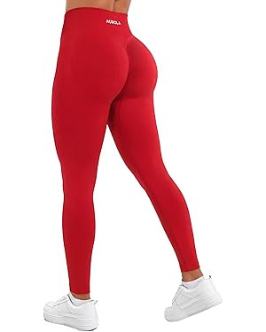 AUROLA Influence Workout Leggings for Women, Seamless Compression Tummy Control Leggings Mid Rise... | Amazon (US)