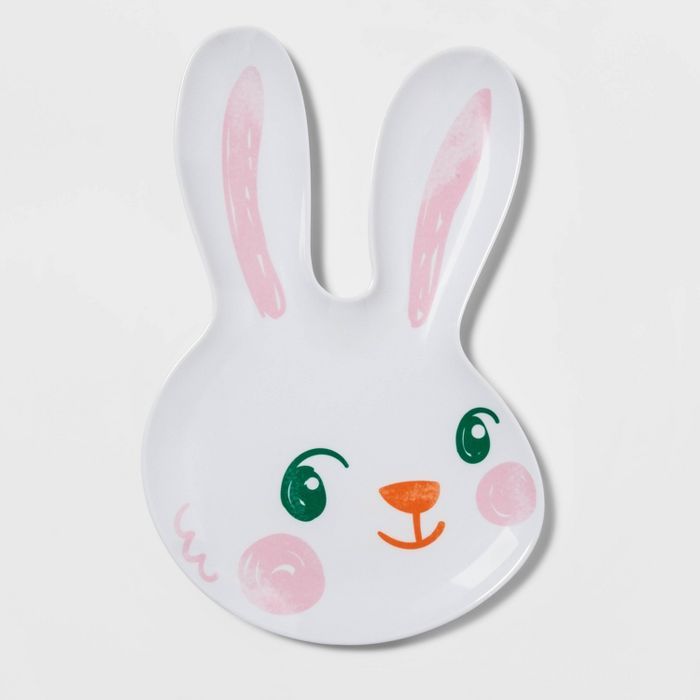Melamine Bunny Shape Plate White - Spritz&#8482; | Target