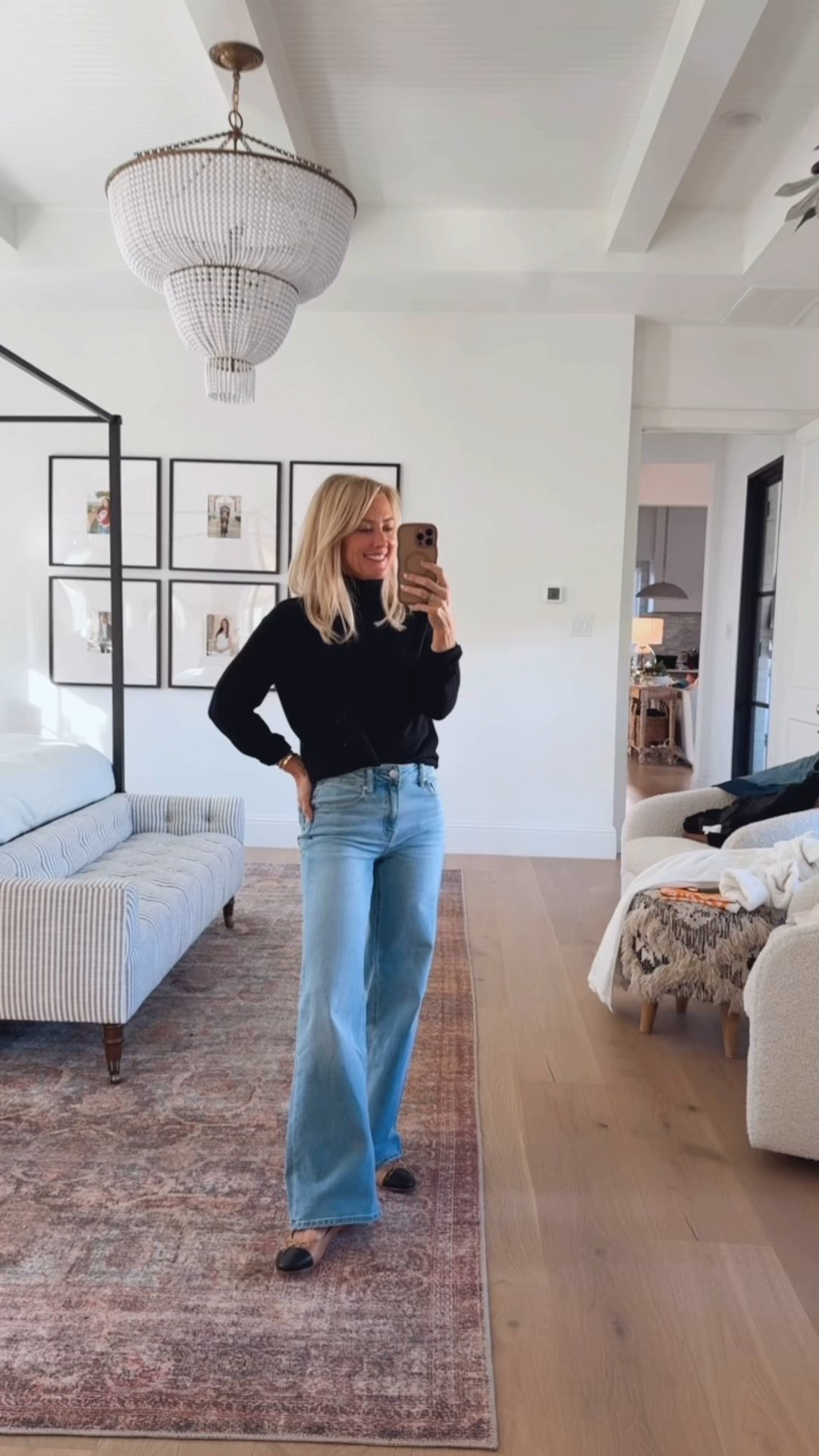 Officially joining the Quince fan club 🙋‍♀️ Their cashmere is unreal soft, but can we talk about the jeans?! Easily my all-time favorite, so good I own them in three colors 😅 Flattering, comfy, and only $50!! #QuincePartner @onequince

Jeans: 26
Turtleneck: small 
Flats: 7.5

#LTKgrwm #LTKSeasonal #LTKOver40