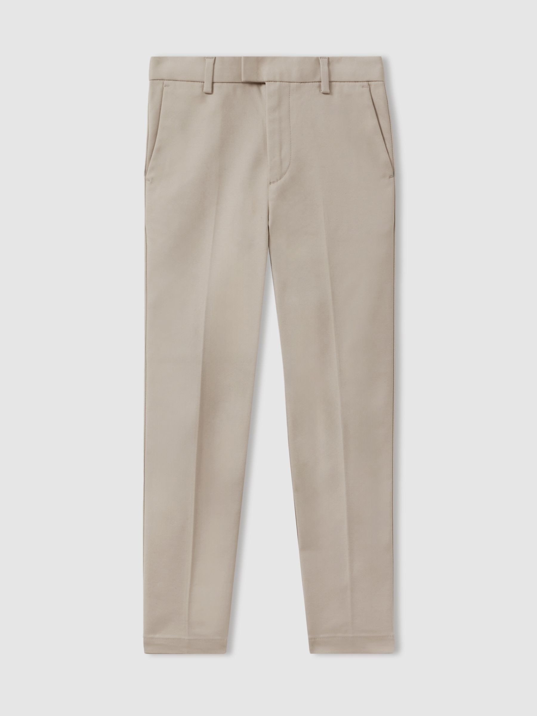 Reiss 3-9 yrs Slim-Fit Cotton-Blend Chinos in Stone - REISS | Reiss UK
