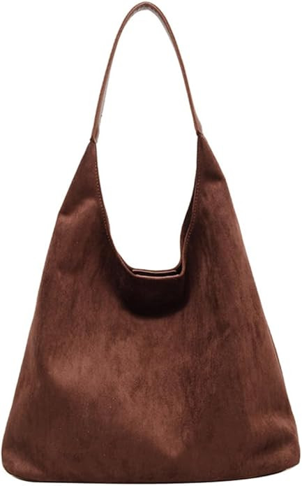 Suede Purse For Women Suede Hobo Bags Fall Slouchy Bag Suede Tote Bag Brown suede bag for Travel ... | Amazon (US)