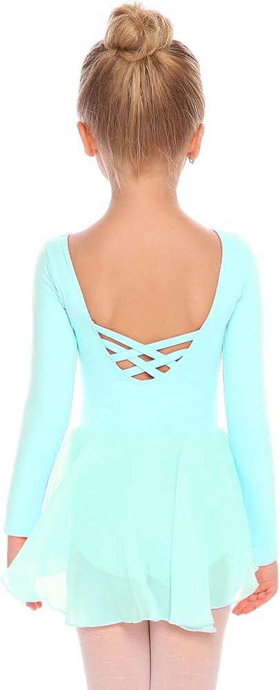 Arshiner Kids Girls Classic Long Sleeve Leotard Dance Ballet Dress | Amazon (US)