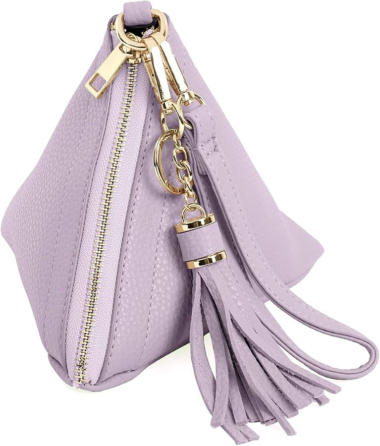 Triangle Vegan Leather Wristlet Clutch Purse Handbag - Pyramid Evening Cocktail Pouch Wallet Deta... | Amazon (US)