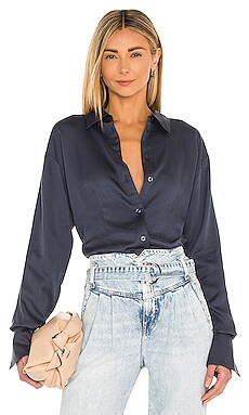 The Bastina Top in Navy Blue | Revolve Clothing (Global)