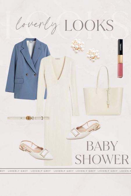 Loverly Grey baby shower outfit idea. I love this oversized blazer and pearl detail sling backs. 

#LTKstyletip #LTKbeauty #LTKSeasonal