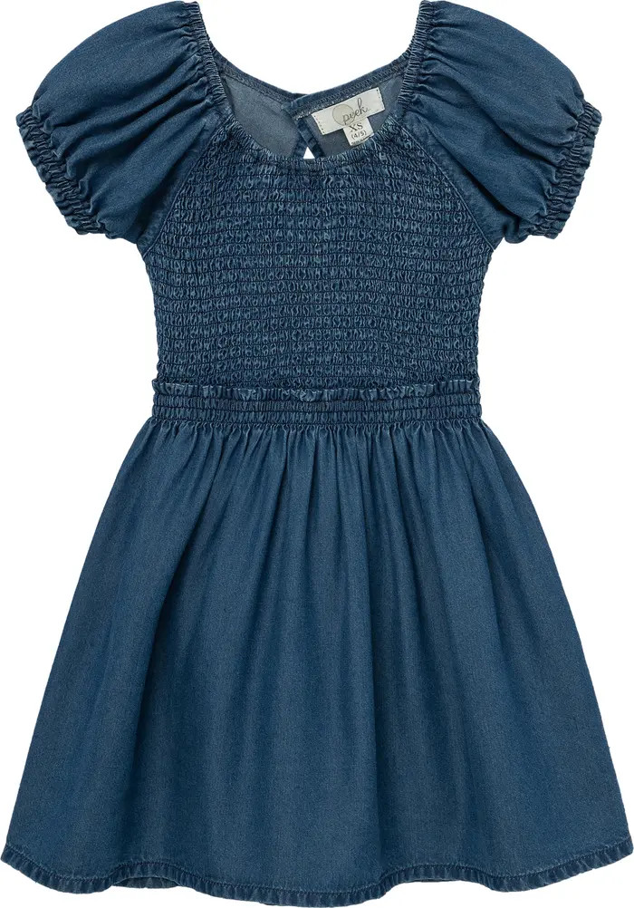 Peek Aren't You Curious Kids' Smocked Puff Sleeve Dress | Nordstrom | Nordstrom
