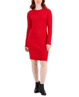 Charter Club Women's Cable Sweater Dress, Created for Macy's & Reviews - Sweaters - Women - Macy'... | Macys (US)