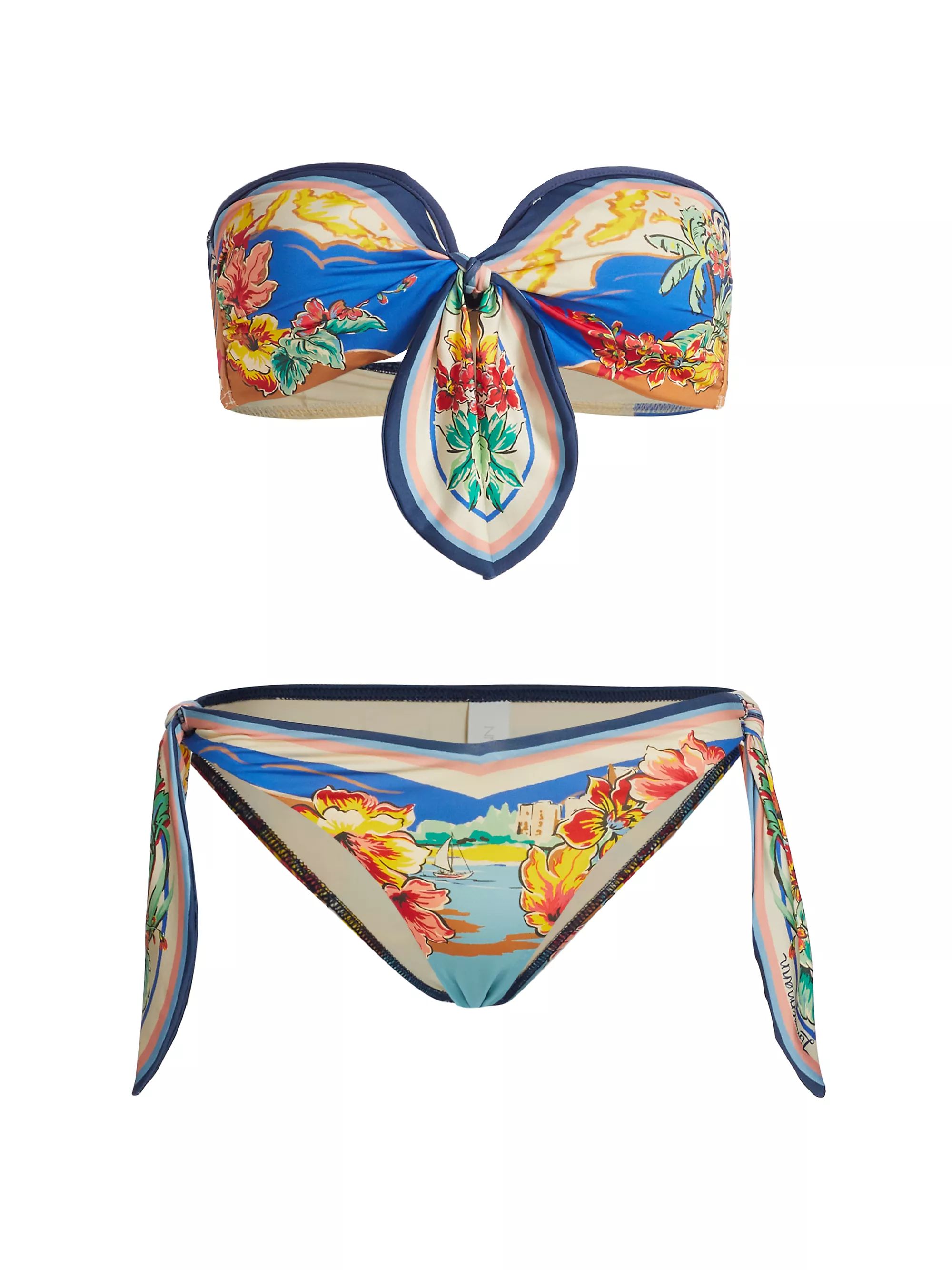 Alight Printed Scarf-Tie Bikini | Saks Fifth Avenue