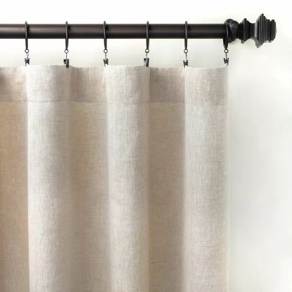 Lush Linen Semi-Sheer Curtain Panel | Wayfair North America