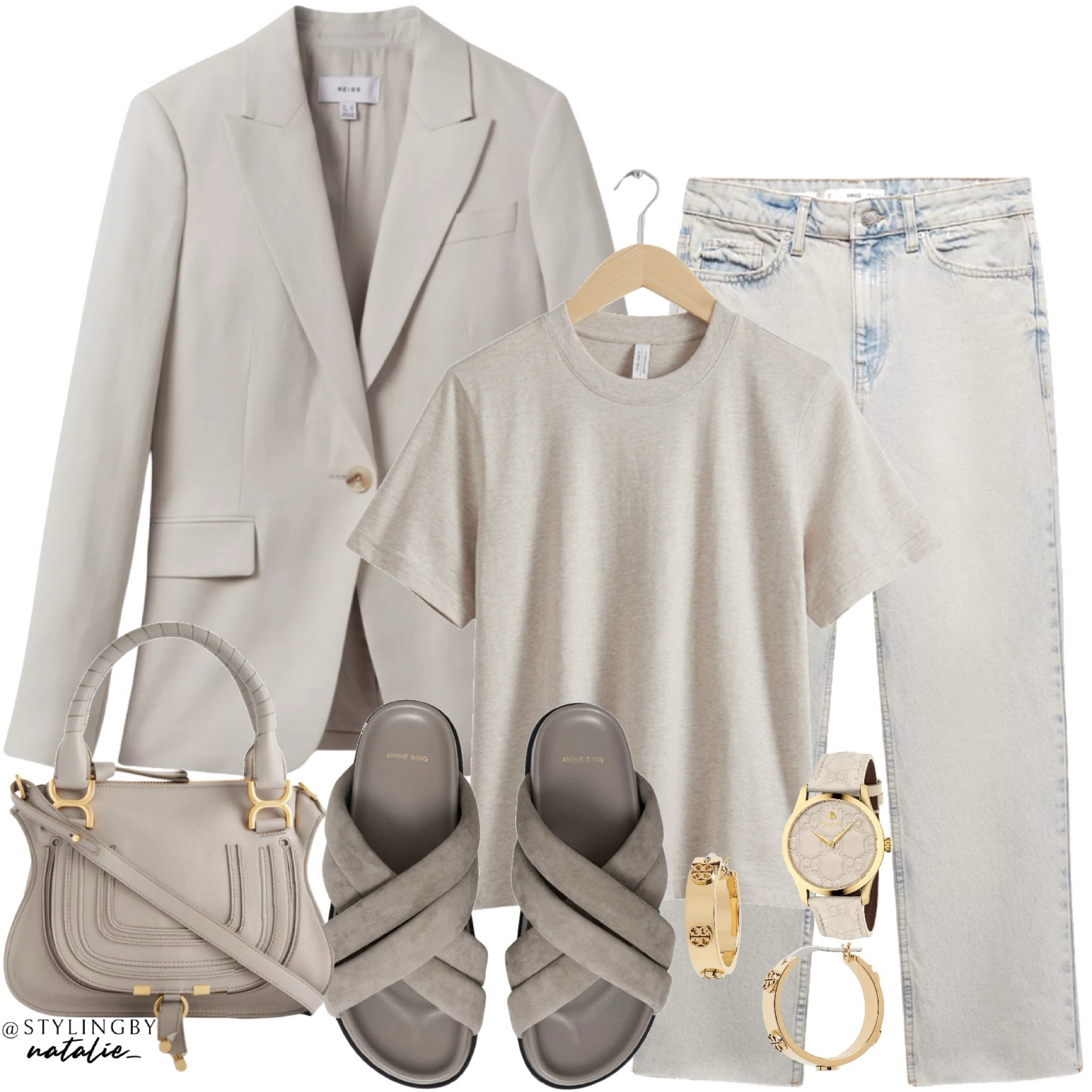 Neutral outfit- Blazer, T-shirt, crop or jeans, Chloe handbag, Anine bing chunky sandals and gold accessories.


#LTKshoecrush #LTKeurope #LTKstyletip