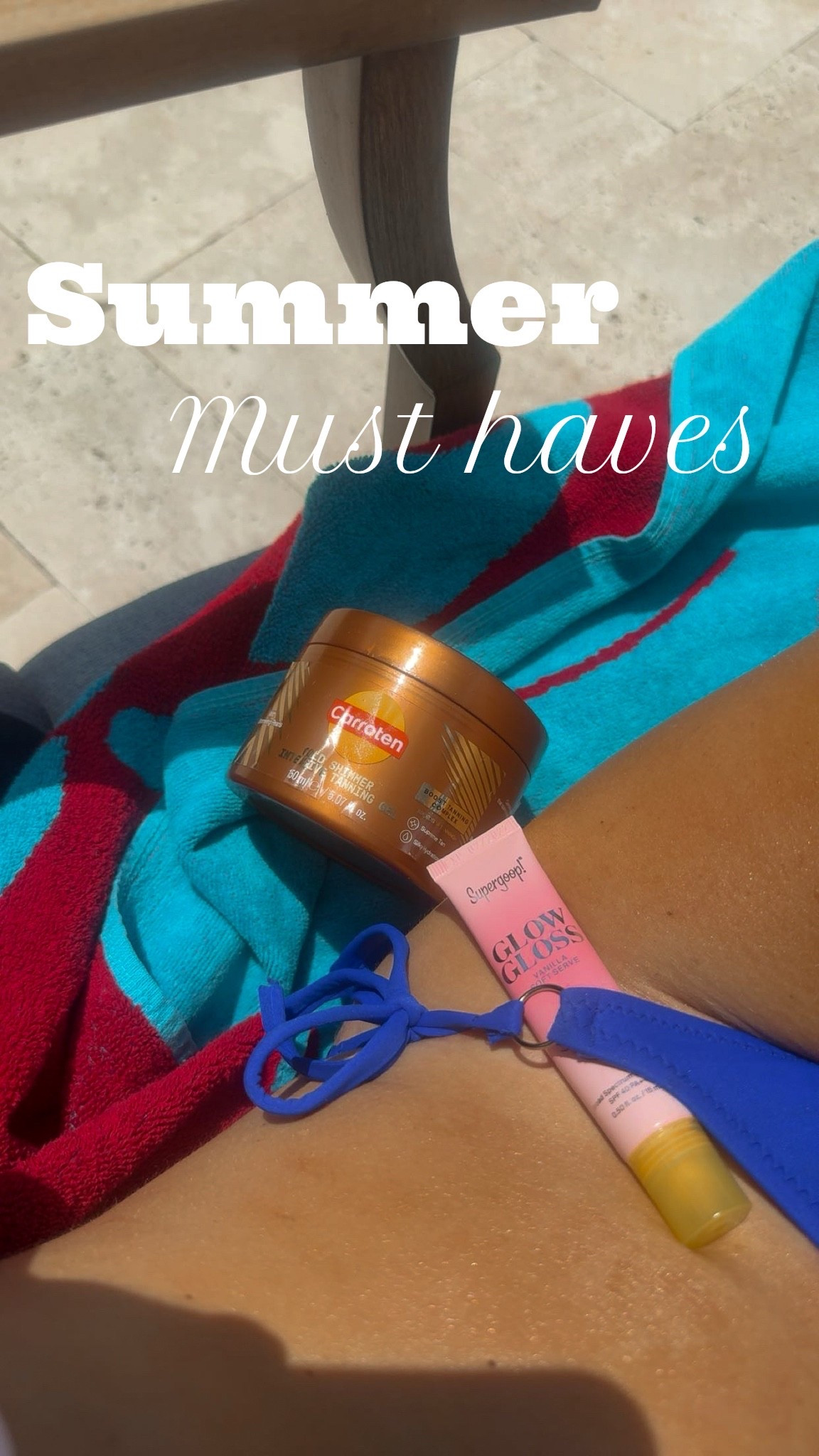 Must haves for summer! Tanning and sunscreen for every weekend on the boat or by the pool!
