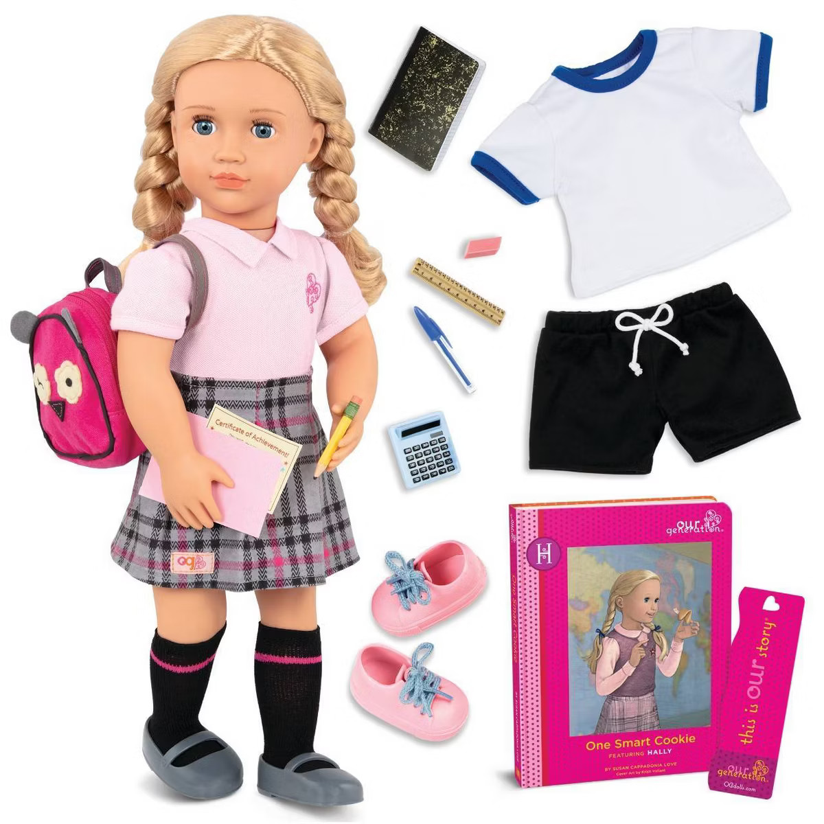 Our Generation Hally with Storybook & Accessories 18" Posable School Doll | Target