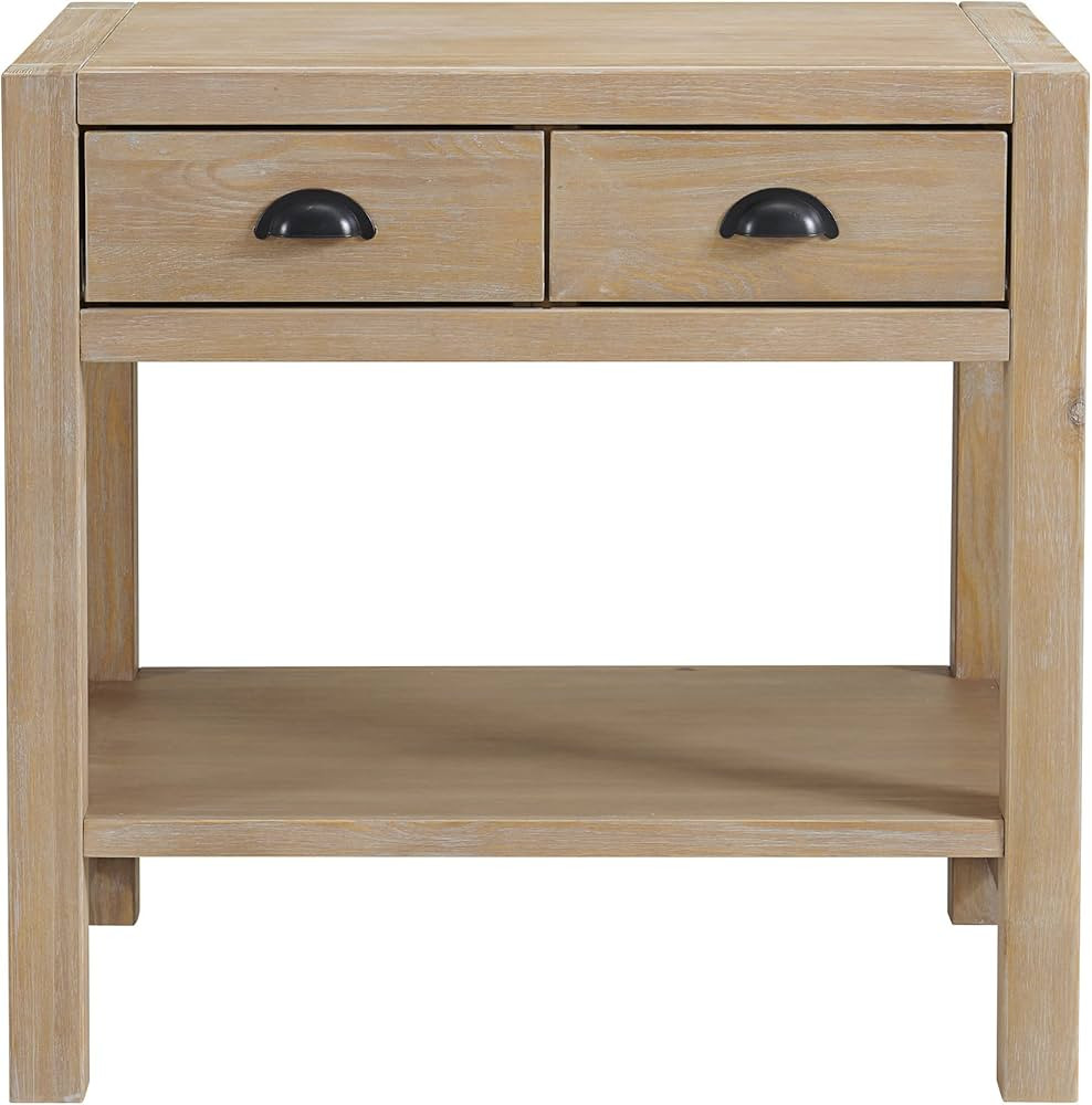 Alaterre Furniture Arden Nightstand, Light Driftwood | Amazon (US)