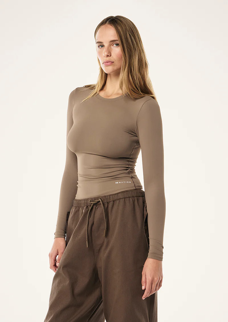 Foundation Long Sleeve Top | Walnut | P.E Nation | P.E Nation AU