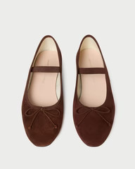 Leonie Espresso Suede Ballet Flat | Loeffler Randall