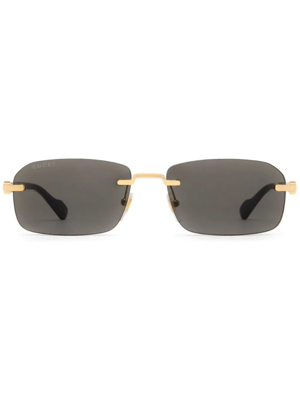 Gucci Eyewear Rimless rectangle-frame Sunglasses | Black | FARFETCH | Farfetch Global
