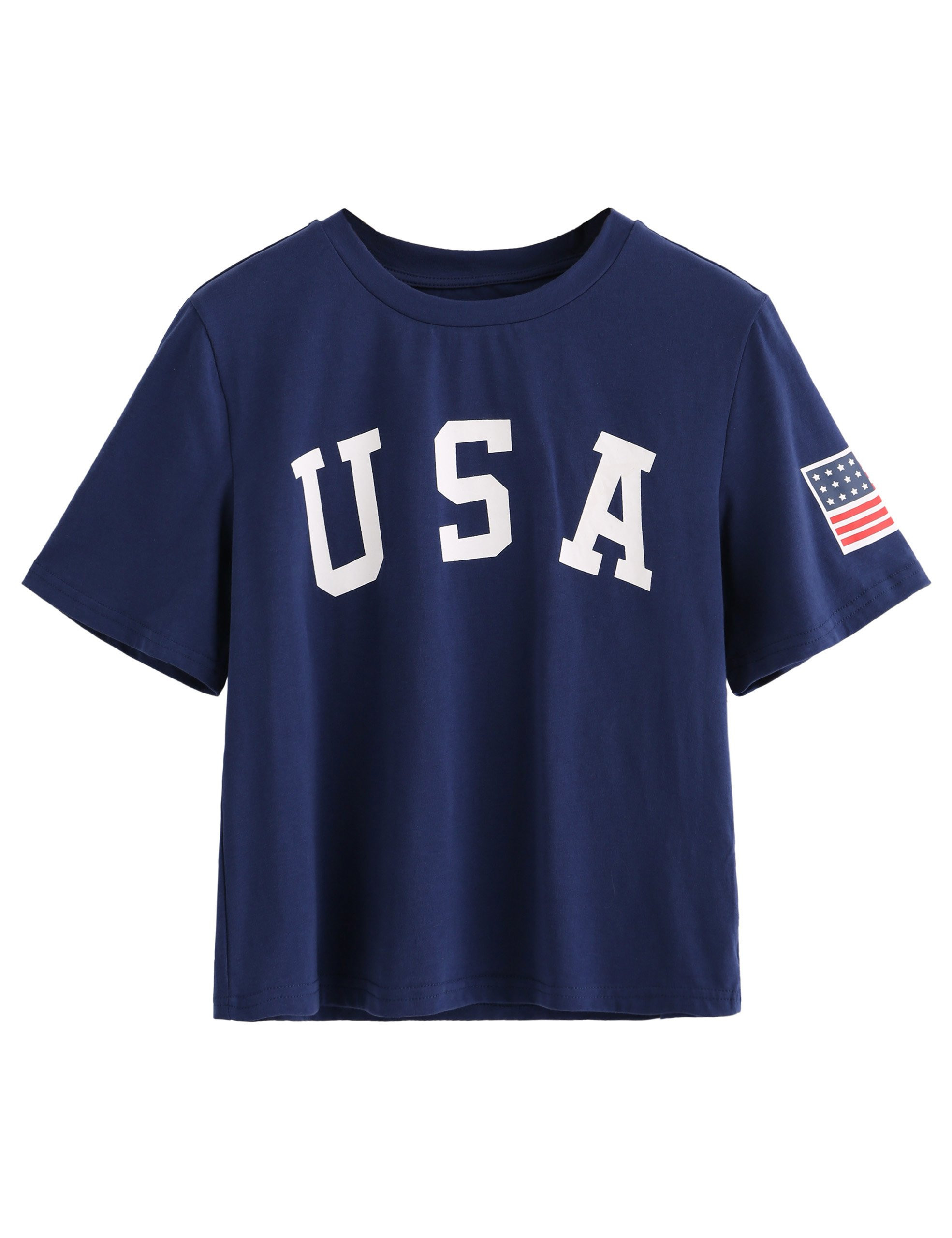 SweatyRocks Women's Letter Print Crop Tops Summer Short Sleeve T-Shirt | Amazon (US)