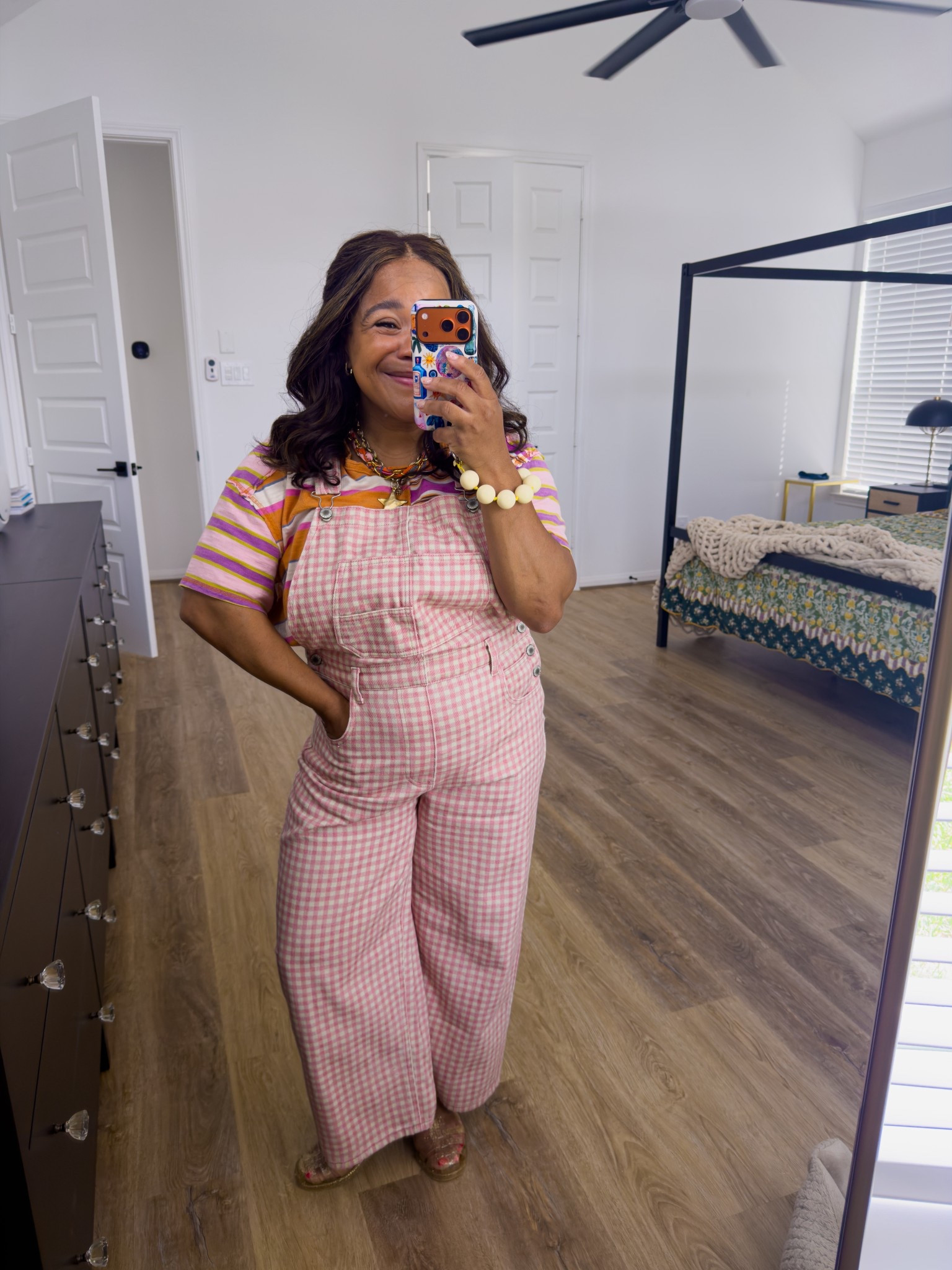 OOTD: a good mix & match of prints!! Wearing a medium in the shirt and overalls!

#LTKootd #LTKmomlife