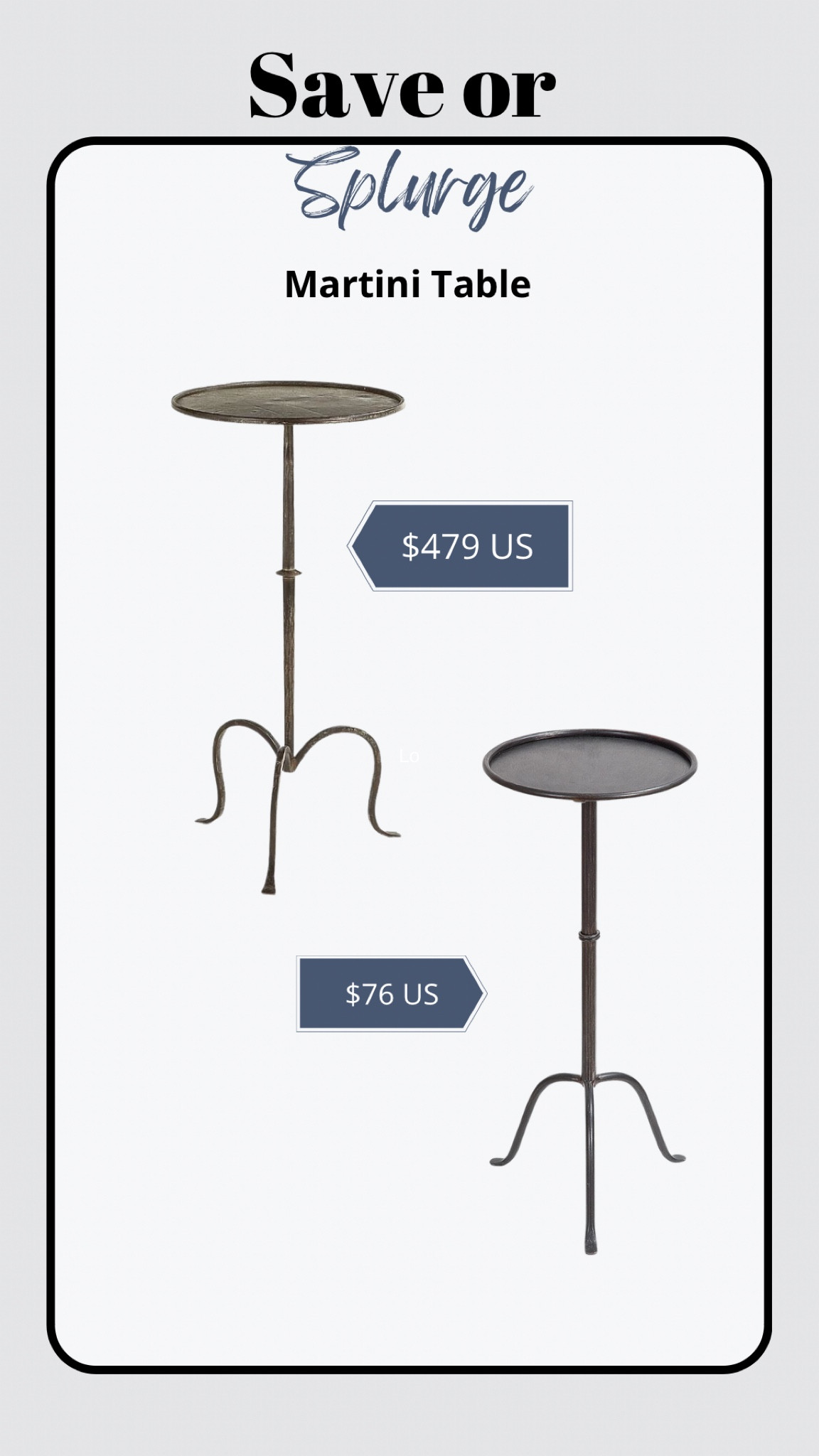 Martini side table Visual comfort dupe! 

#LTKSale #LTKunder100 #LTKhome
