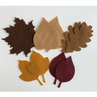 Felt Leaves, Fall Felt Die Cuts, Brown Leaves Assortment, Autumn Leaves, Oak Leaf, Cutouts | Etsy (US)