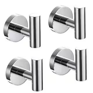 ATKING 4-Pieces J-Hook Robe/Towel Hook in Stainless Steel Polished Chrome A4BK-804 - The Home Dep... | The Home Depot