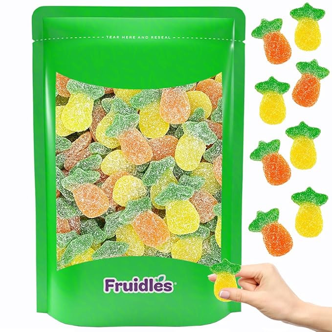 Fruidles Sour Pineapple Gummies Candy, Delicious Fruit Flavors Gummy (Half-Pound) | Amazon (US)
