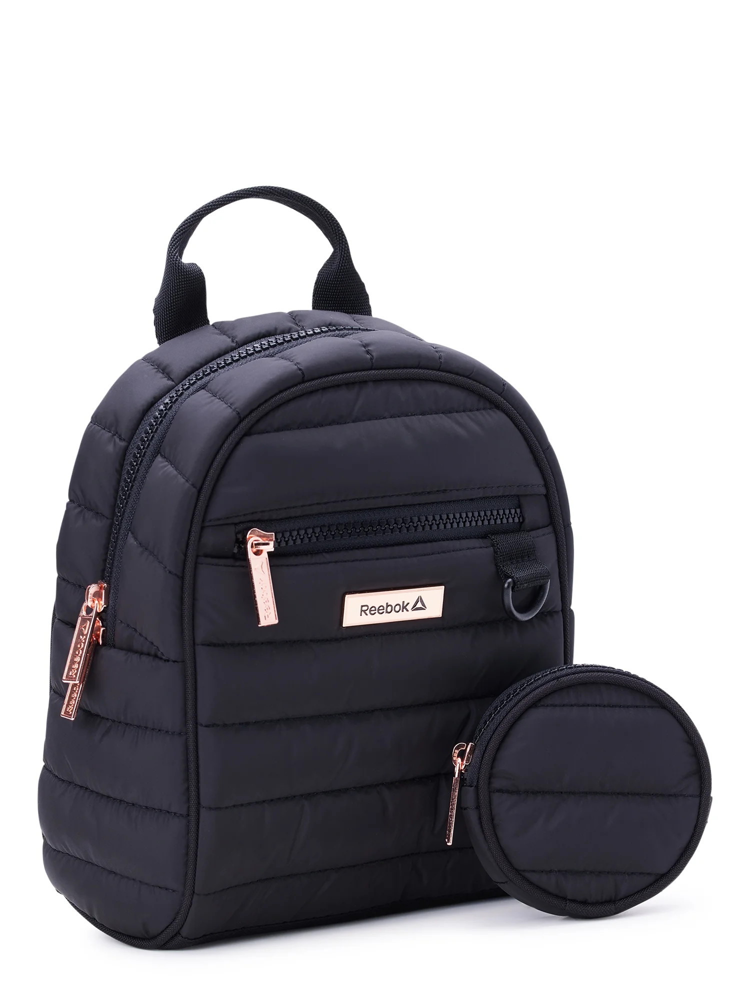 Reebok Women's Luna Quilted Mini Backpack with Coin Pouch, Black | Walmart (US)