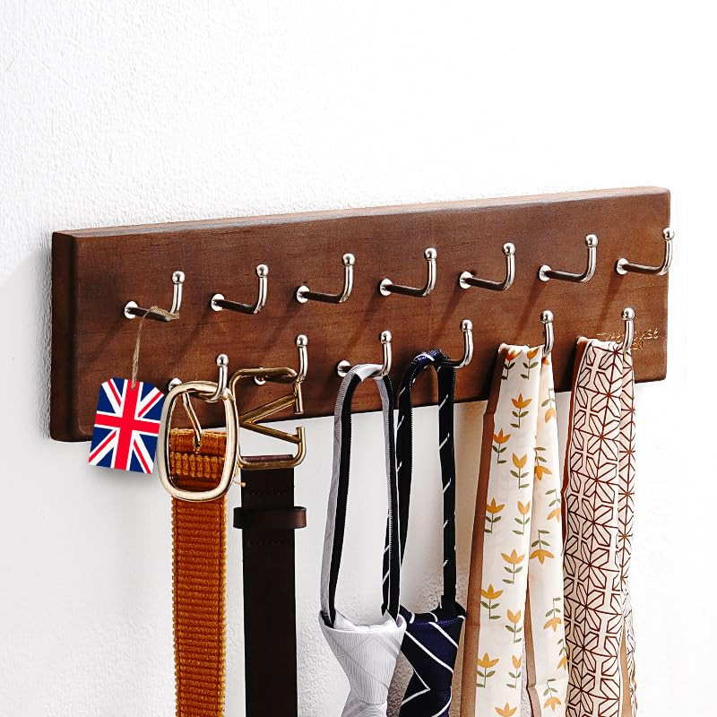 Treehouse Belt Organizer Rack, Holds Over 28 Large Belts, Sturdy Metal & Sturdy Wood Storage Hold... | Amazon (US)