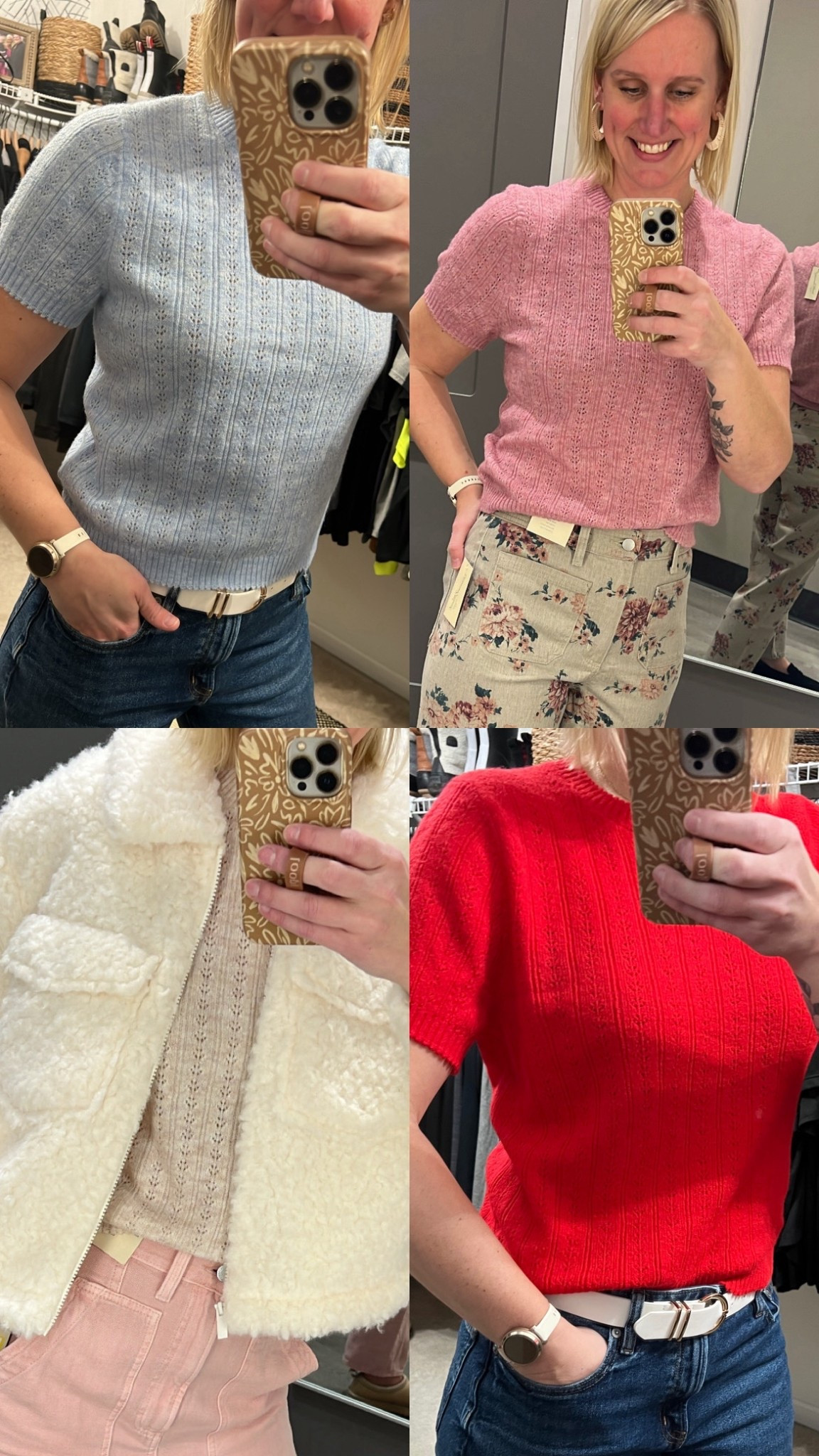 Love this short sleeved sweater! Size up one! 

#LTKootd #LTKgrwm #LTKOver40