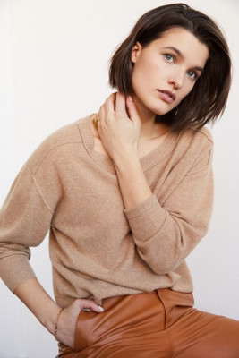 Pilcro Emmeline Boat-Neck Cashmere Sweater | Anthropologie (US)