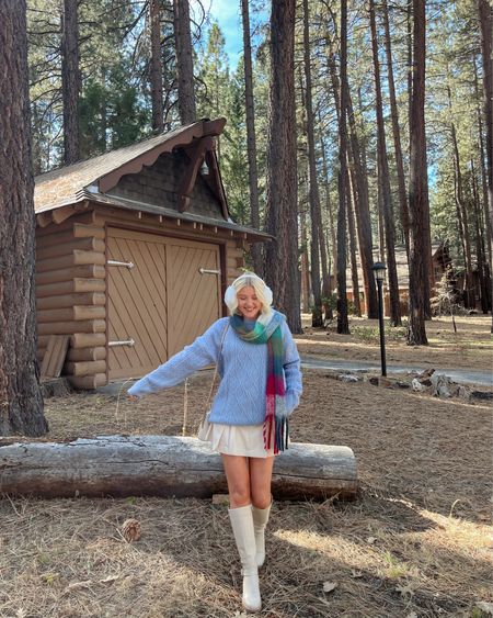 i can’t stress enough how perfect this oversized sweater is!! such great quality + not itchy at all. wearing a M! boots also very high quality and will last a long time. couldn’t find my exact skirt link so I added a similar option🫶🏼 

#LTKfindsunder100 #LTKstyletip #LTKfindsunder50