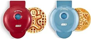 Dash Mini Waffle Maker (2 Pack) for Individual Waffles Hash Browns, Keto Chaffles with Easy to Cl... | Amazon (US)