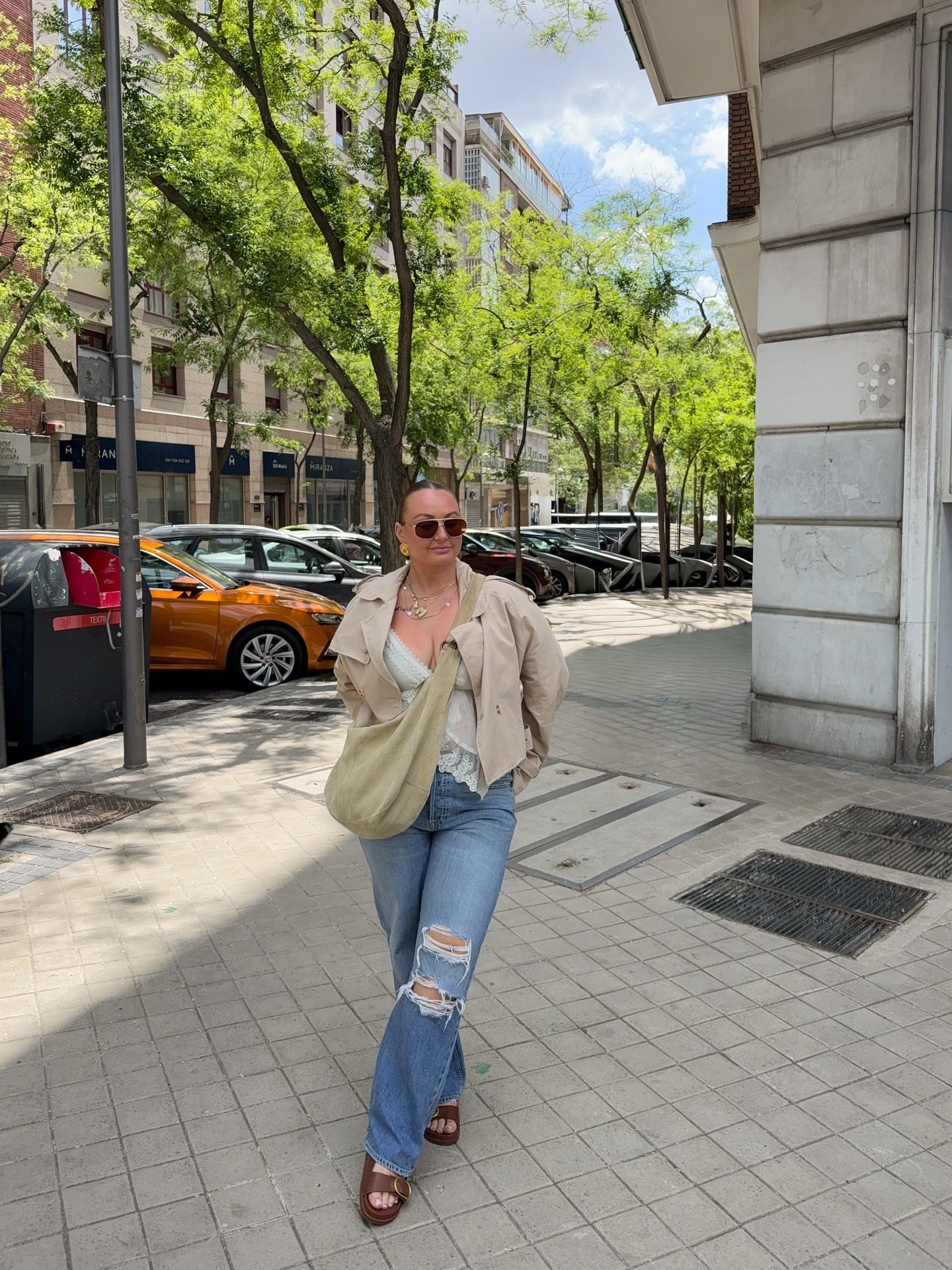 Spain archives ☕️📷👜✨ first of the fall outfits here we gooooo!!! wearing a M top! Jeans are US 31 & trench is XL. Use code: AFLTK to get 25% off!

#falloutfitinspiration #fallstyling #falloutfit

#LTKMidsize #LTKSaleAlert #LTKFallSale