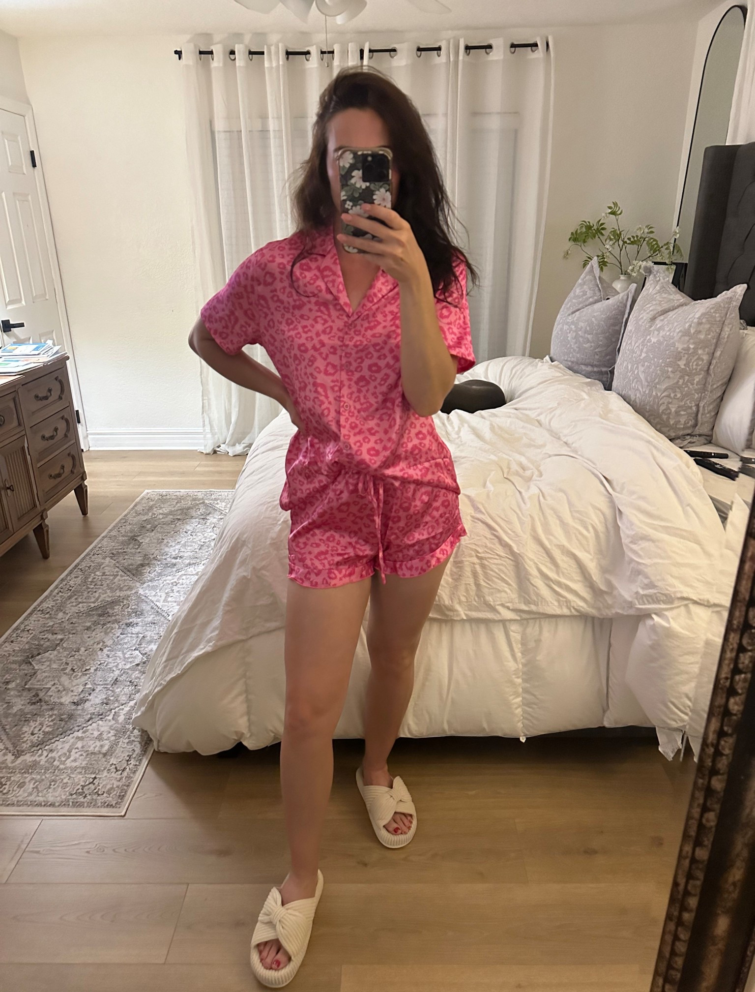 Amazon satin pajama set so silky! The ruffle shorts are so cute paired with my fav comfy sleepers. Nighttime routine. 

Sleepwear
Lingerie 
Pjs
Pink
Leopard
Amazon 
Fashion 
Cozy 
Loungewear 
Outfit ideas
Hot pink
Summer
Shorts
Bedtime 
Bed 
Sleep 
Satin 
Silk 
Matching set 
Morning routine 
Self care 
Outfit of the day 
OOTD 
Ekouaer 

#LTKootd #LTKmorningroutine #LTKselfcare